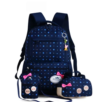 Подростки девочки Легкие водонепроницаемые школьные сумки с принтом звезды детские школьные рюкзаки детская ортопедия школьный мешок bolsa sac Изображение 2