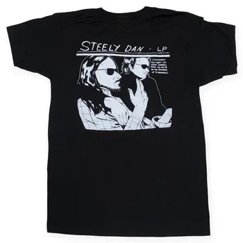 Vtg Steely Dan Band Подарок Для Фанатов Хлопковая Черная футболка Унисекс Всех размеров KK224 с длинными рукавами