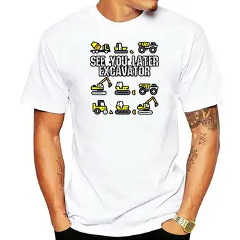 Мужская футболка для малышей с экскаватором, размер M-3Xl, футболка со специальным принтом на заказ