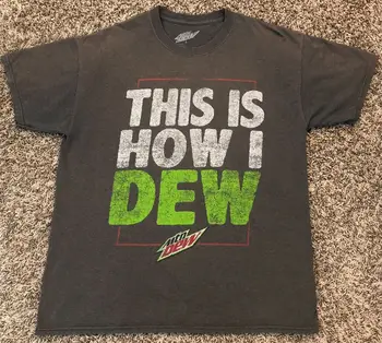 Mountain Dew, мужская серая футболка 