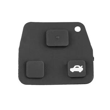 Для Toyota Брелок для ключей Ремонтный переключатель Резиновая прокладка Замена черного цвета Простая установка Прочный Подходит с 3 кнопками