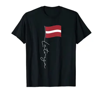 100% Хлопок, Фирменный флаг Латвии, Элегантная футболка с Патриотическим Латвийским флагом, хип-хоп МУЖСКИЕ И ЖЕНСКИЕ футболки УНИСЕКС