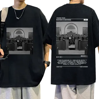 Хип-Хоп Young Thug 2023 Музыкальный альбом Business Is Busines Графическая футболка Мужские Ретро-Готические Футболки Оверсайз Унисекс Уличная одежда