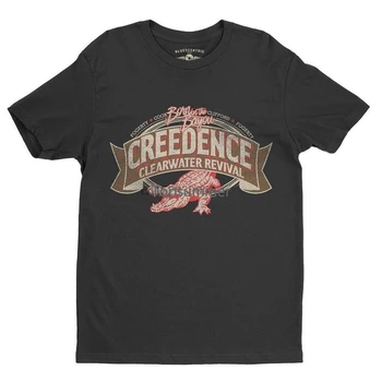 Специальная футболка Creedence Clearwater Revival с аллигатором (официальная), легкая, в винтажном стиле