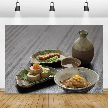 Фон японской кухни Изакая, добро пожаловать в Японию, художественный фон, настенный баннер для вечеринки, украшения для дома и путешествий