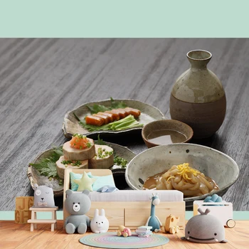 Фон японской кухни Изакая, добро пожаловать в Японию, художественный фон, настенный баннер для вечеринки, украшения для дома и путешествий Изображение 2