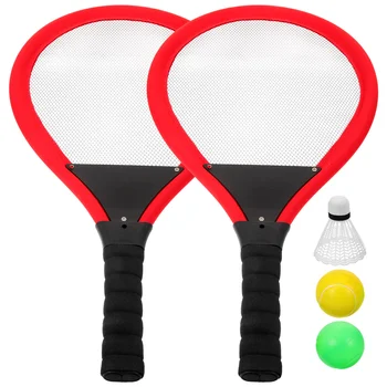 1 комплект уличной ракетки для бадминтона, Интерактивная игрушка для бадминтона и тенниса, детская спортивная игрушка для игры с мячом