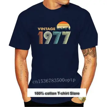 Camiseta Vintage para hombre, de algodón S 4Xl camisa negra, nueva de 1977