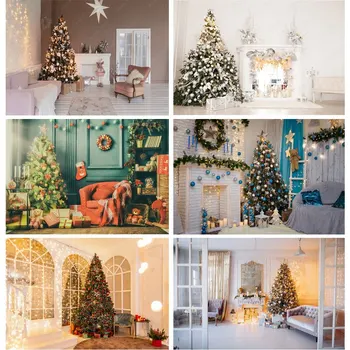Рождественский фон для фотосъемки SHENGYONGBAO, Снеговик, Рождественская елка, Фоны для реквизита фотостудии NNBB-02
