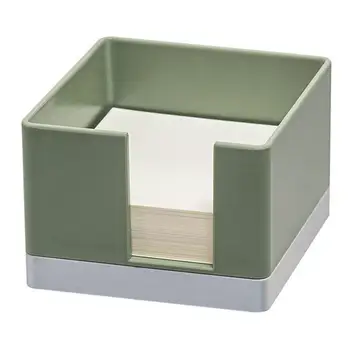 Современный держатель для заметок Компактный пластиковый ящик для хранения портативных канцелярских принадлежностей Держатель для кубиков для заметок Изображение 2
