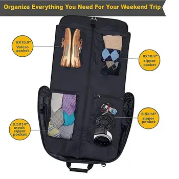 Многофункциональная водонепроницаемая и пылезащитная сумка для одежды, переносная сумка с чехлом, ручной багаж, деловой костюм для хранения и путешествий V5I7 Изображение 2
