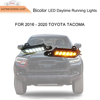 Модификация автомобильного фонаря, светодиодная двухцветная лента, дневные ходовые огни, фонарь переднего бампера, поворотные огни для TOYOTA TACOMA 2016-2020