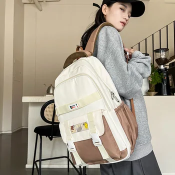 Мужская мода в стиле Пэчворк Для девочек, Водонепроницаемая сумка для книг, Женская сумка для ноутбука, Студенческая Оксфордская сумка, рюкзак, Мужская Школьная сумка, сумка