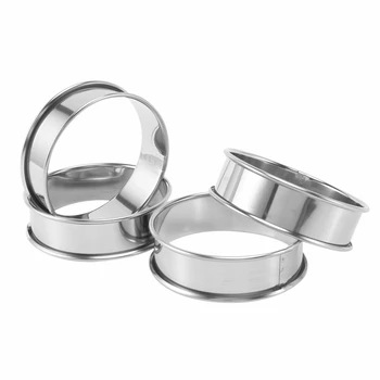 Кольца для пирогов в двойном рулоне, кольца для английских маффинов, профессиональные кольца для пышек, набор из 32