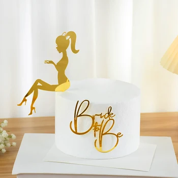 Акриловый топпер для торта Будущей невесты Украшение свадебного торта Свадьба Юбилей Вечеринка по случаю Дня рождения Десерт Принадлежности для выпечки