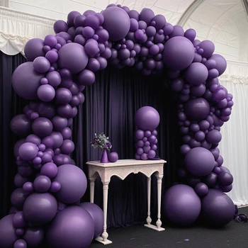 100 шт./компл. 5-дюймовый фиолетовый Латексный воздушный шар из латекса на День рождения, воздушные шары для вечеринки, Латексные воздушные шары для вечеринки по случаю Дня рождения