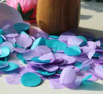 бирюзовый, фиолетовый, лавандовый, сиреневый, гости свадебной вечеринки, цветочница, бросающая круг, воздушный шар с конфетти, биоразлагаемая папиросная бумага