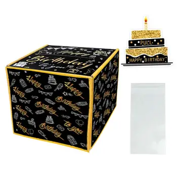 Идея подарка на день рождения Подарочная коробка-сюрприз Держатель для денег на день рождения с набором 