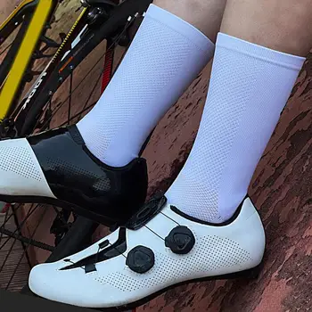 1 пара противоскользящих силиконовых износостойких тонких спортивных носков с буквенным принтом, унисекс, велосипедные носки, спортивные аксессуары Изображение 2