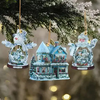 Рождественская Елка Акриловый Снеговик Подвесной Кулон Рождественское Украшение Для Дома Рождественские Подарки Christmas Gifts Navidad Natal New Year