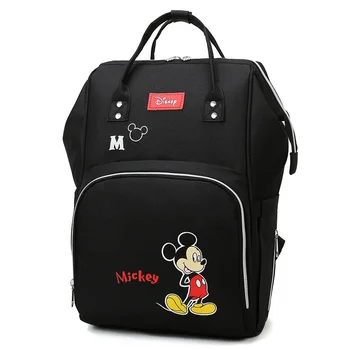 Дизайнерская сумка для подгузников Disney Minnie Mickey, Водонепроницаемая сумка для мамы, Многофункциональная сумка для коляски большой емкости для беременных Изображение 2
