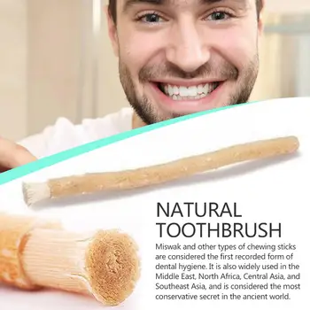 Натуральная зубная щетка Miswak Siwak Misvak Traditional Arak Miswaak Ручной отбеливатель для мягких зубов Toothbrus J2L7 Изображение 2