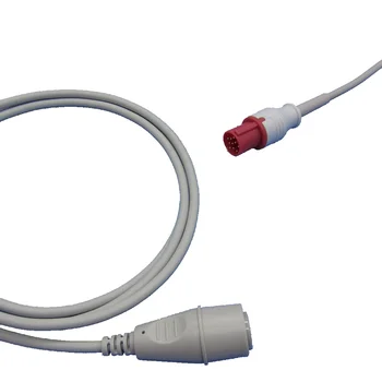 Инвазивный кабель для измерения артериального давления кабель-адаптер датчика IBP для 10-контактных мониторов артериального давления Hellige