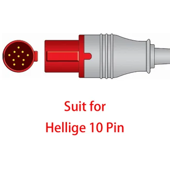 Инвазивный кабель для измерения артериального давления кабель-адаптер датчика IBP для 10-контактных мониторов артериального давления Hellige Изображение 2