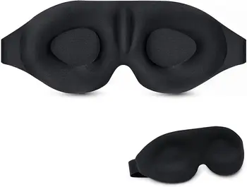 3D маска для сна с контурной чашкой, ночная повязка на глаза, Светозащитный козырек для глаз, формованный козырек с регулируемым ремешком для путешествий