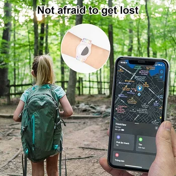 Детский браслет 3X, совместимый с Apple Airtag, защитный чехол для Airtag, держатель GPS-трекера с нейлоновым браслетом A Изображение 2