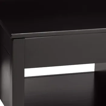 Прямоугольный журнальный столик с подъемной столешницей, черный журнальный столик для гостиной, 40 дюймов X 18 дюймов X 19 дюймов, приставные столики, мебель для дома Изображение 2