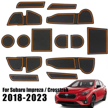 Для Subaru Impreza 2018 2019 2020 2021 2022 2023 Автомобильные Дверные Пазы Коврики Нескользящие Автомобильные Ворота Пазовые Накладки Crosstrek Подстаканник Подушка