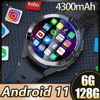 2023 НОВЫЙ 4300 мАч Большой Аккумулятор 6G RAM 128G Android 11 Z40 4G Net Двойной Системный Чип Смарт-часы GPS WiFi 8-Мегапиксельная Камера Мужские Apple watch
