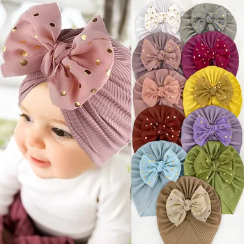 Детская повязка на голову, летние Милые цветочные бантики, повязки на голову для девочек, эластичный бант, повязка для волос для новорожденных, Тюрбан, набор аксессуаров для волос