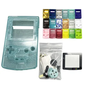 Высококачественная Оболочка Для GameBoy Color Со Стеклянной Линзой, Наклейкой на Кнопку, Проводящей Резиной, Совместимой С IPS И Оригинальным Экраном