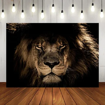 Африканские дикие животные свирепый большой лев обои для интерьера комнаты съемка фона украшения вечеринки реквизит баннер фото детское шоу