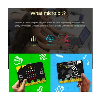 Материнская плата Bbc Microbit V2.0 Введение в графическое программирование на Python для начальной и средней школы Изображение 2