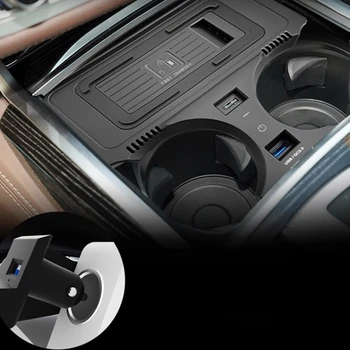 Автомобильное беспроводное зарядное устройство QI мощностью 15 Вт, Беспроводное зарядное устройство для телефона, Панель зарядного устройства для BMW 7 Серии 730 2019-2021, Запчасти Изображение 2