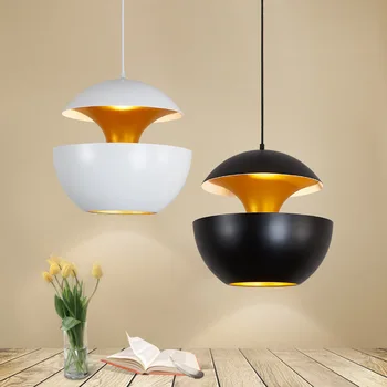 Современная дизайнерская лампа Apple Penadant, Железная перекладина для обеденного стола, прикроватной тумбочки, ресторана, светодиодного светильника с одной головкой Изображение 2