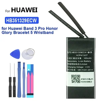 Аккумулятор для часов HB351329ECW 100 мАч для Huawei Band 3 Pro Band3 Pro Honor Glory Браслет 5 Bracelet5 Браслет
