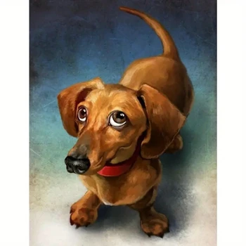Алмазная живопись Вышивка Животное Собака 5D Алмазная Мозаика Искусство DIY Картина ручной работы подарок