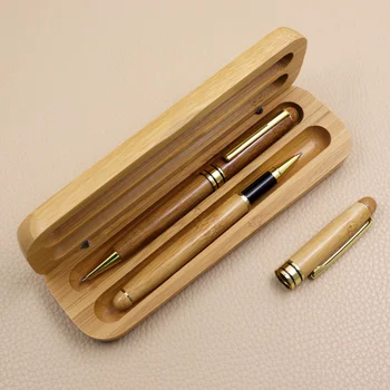 Бамбуковая ручка - Ручка - Нейтральная ручка для подписи - Шариковая ручка - Винтажная бамбуковая ручка - Набор для вырезания Изображение 2