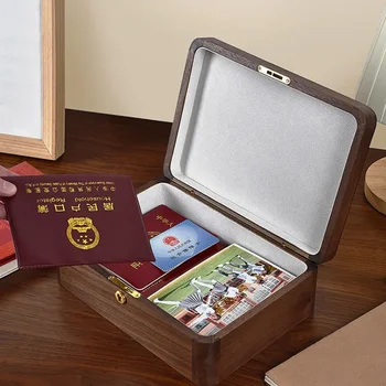 Сумка для карточек, коробка для хранения паспортных сертификатов, Многофункциональный туалетный столик, коробка для хранения ювелирных изделий, настольная коробка для ключей на крыльце Изображение 2