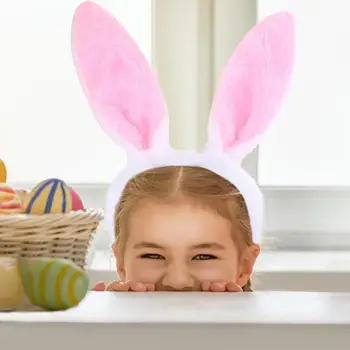Повязка на голову с Пасхальным кроликом, Праздничный Тканевый Плюшевый детский головной убор для детей, головной убор для косплея