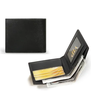 Мужской кошелек для денег, мини-тонкий кошелек из натуральной кожи, Rfid-держатель банковской кредитной карты, деловой минималистичный кошелек для мужчин Изображение 2