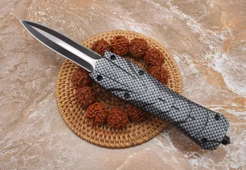Micro OTF Tech Knife Nemesis 440 Стальное Лезвие 57HRC Ручка Из Цинково-Алюминиевого Сплава Для Самообороны на Открытом Воздухе Карманный Нож для Кемпинга