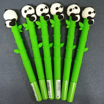 Быстросохнущие нейтральные гелевые ручки, креативная шариковая ручка с черными чернилами Panda, плавно пишущая, симпатичная ручка для подписи, школьная