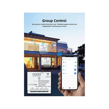4-Канальный eWeLink WiFi Smart Switch 85-265 В USB 5 В 2,4 Г WiFi Smartlife Модуль Домашней Автоматизации для IFTT Alexa Google Home Изображение 2