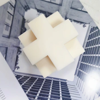 Сделай сам 3D геометрический уникальный ароматизированный крест-куб Силиконовая форма Плюс Формы для свечей