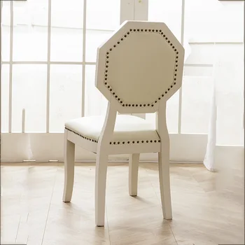 Белый Трон, обеденные стулья, Гостиная, кухня, Деревянные офисные Роскошные обеденные стулья, салон Nordic Vanity Sillas, Мебель для балкона XY50DC Изображение 2